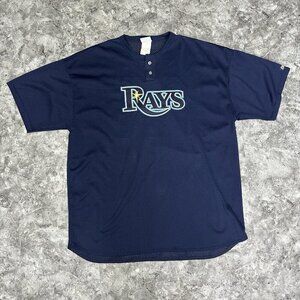 Vintage Tampa Bay Rays BP Pullover Jersey #25 MLB XXL Blue
